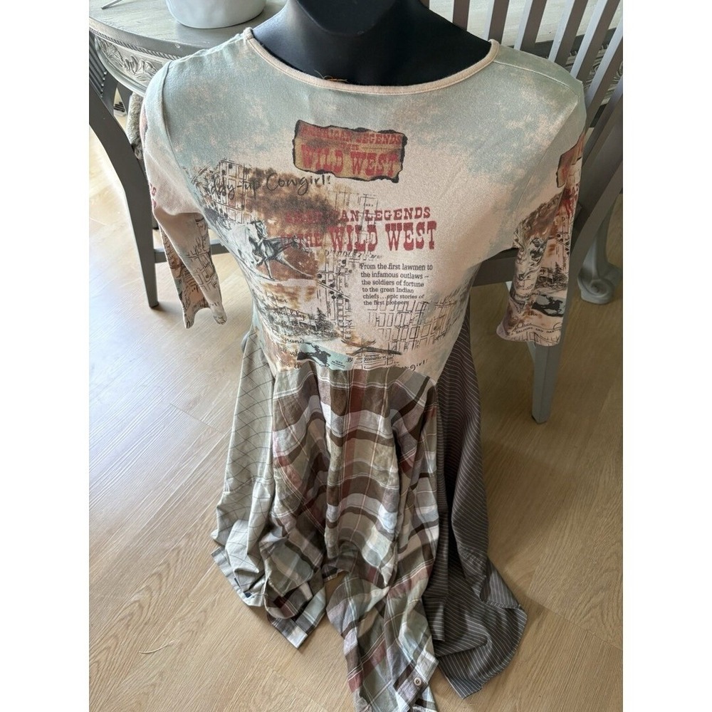 Art Wearable Boho Whimsy Lagen Dress. Wild Wild West Theme - Picture 7 of 9